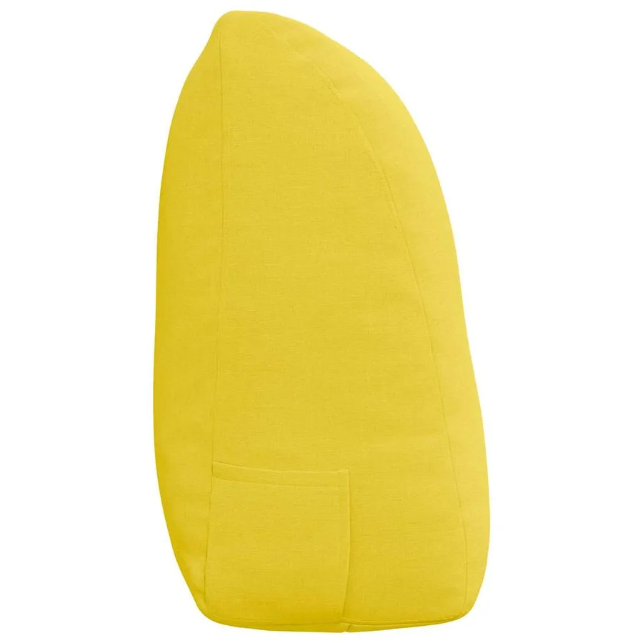Coussin de Dos Jaune clair 120 x 24 x 50 cm tissu - 7