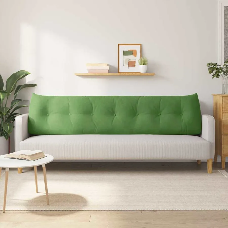 Coussin de Dos Vert clair 200 x 24 x 50 cm Velours - 4