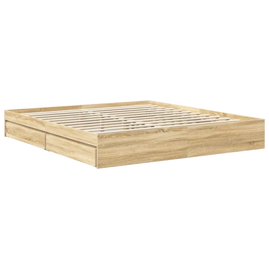 Lit de Rangement Chêne Sonoma 180 x 200 cm Bois d'ingénierie - 6