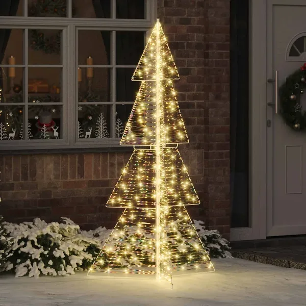 Sapin de Noël avec 240 LED Blanc chaud 180 cm PET