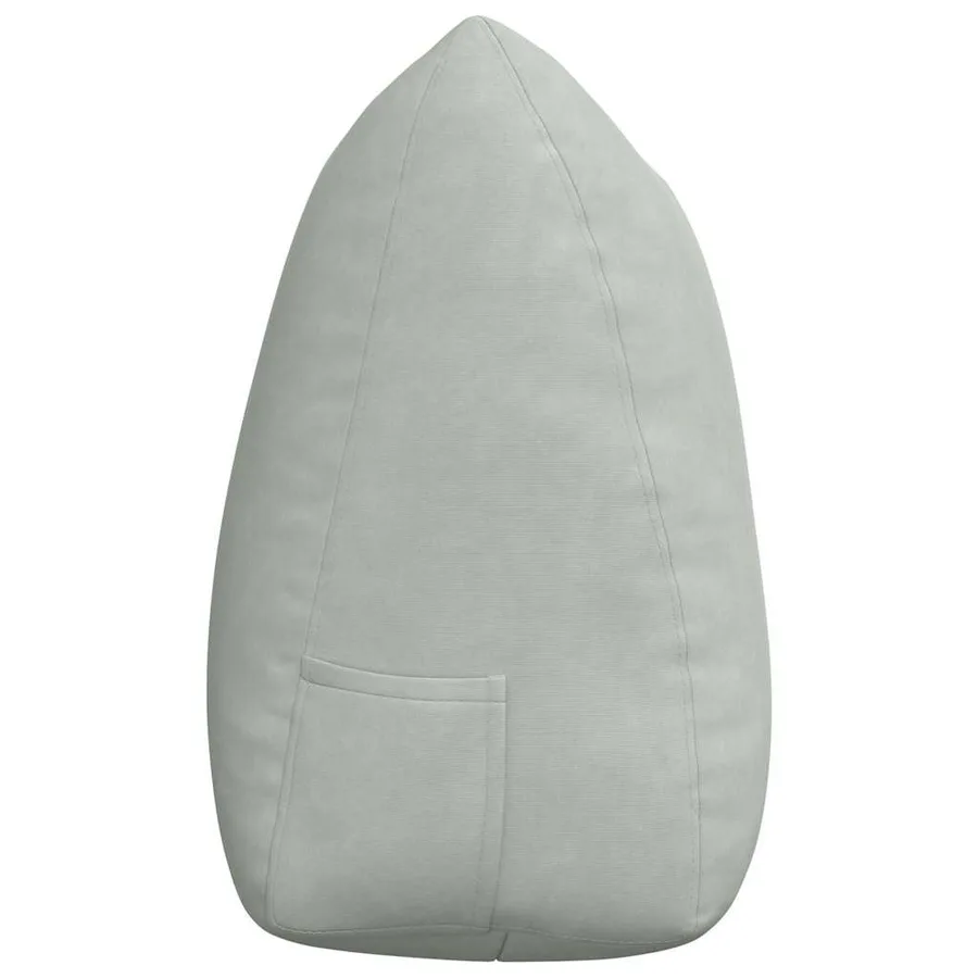 Coussin de Dos Gris clair 140 x 24 x 50 cm Velours - 7