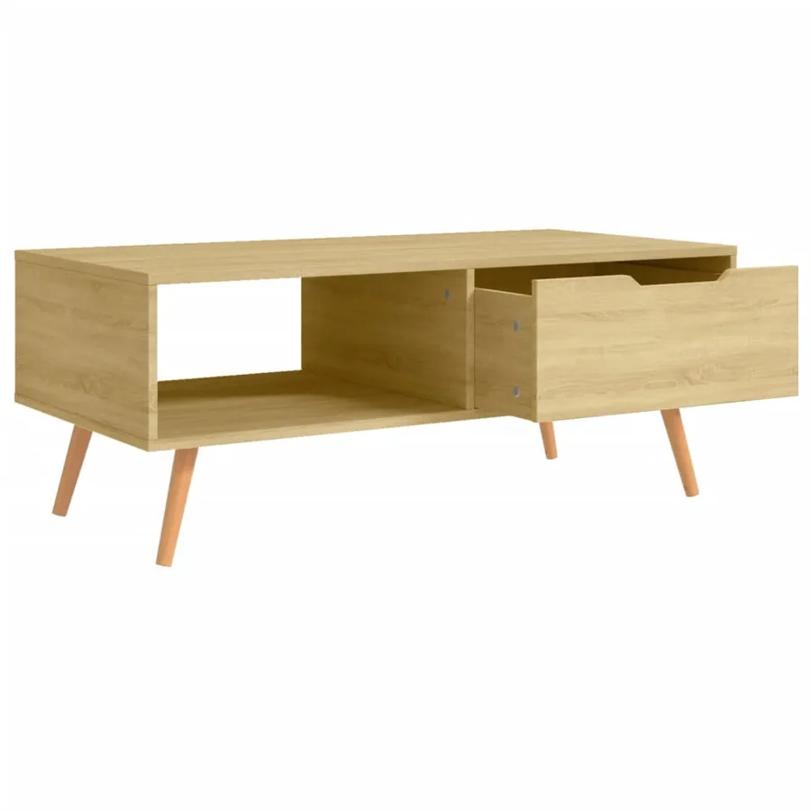 Table basse Chêne Sonoma 100x49,5x43 cm Bois d'ingénierie - 5