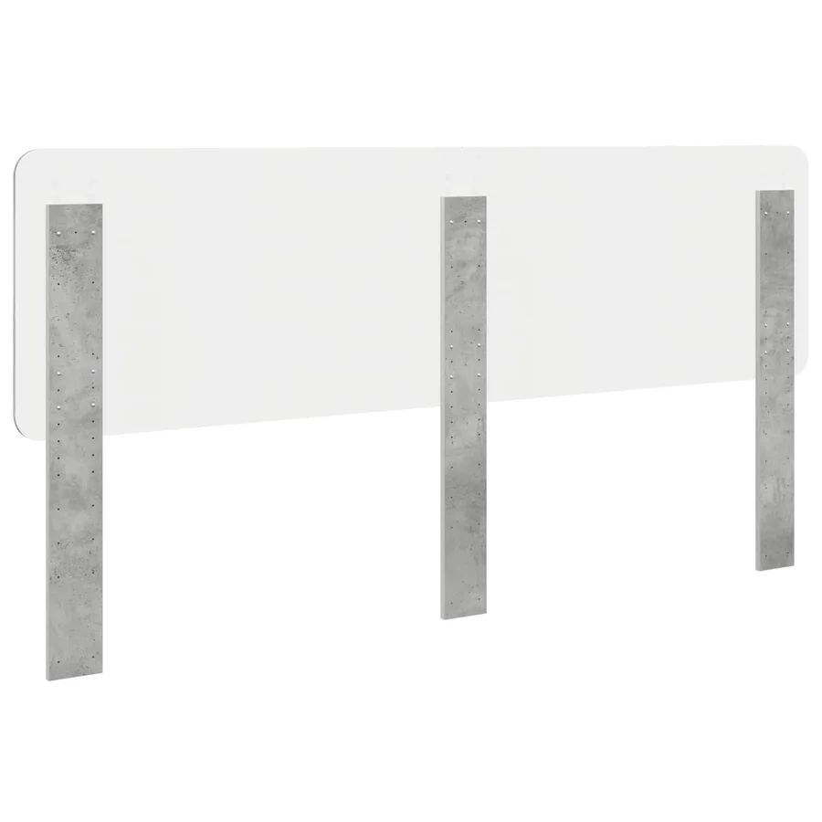 Tête de lit Gris béton Bois d'ingénierie - 6