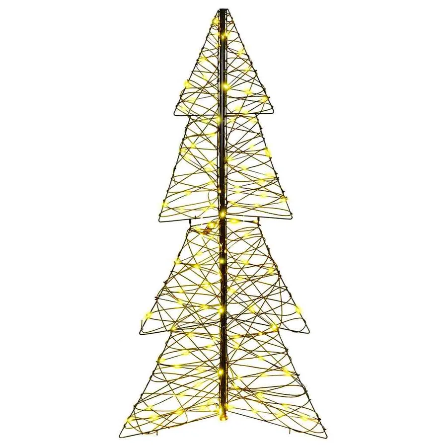 Sapin de Noël avec 160 LED Blanc chaud 150 cm Rotin - 4