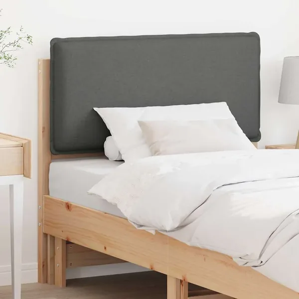 Tête de lit capitonnée Gris Naturel et Clair Pin massif