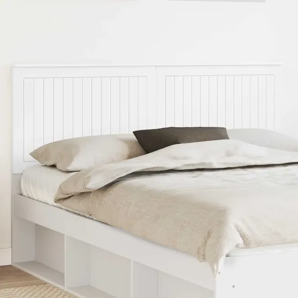 Tête de lit avec tête de lit Blanc 160 cm Bois d'ingénierie