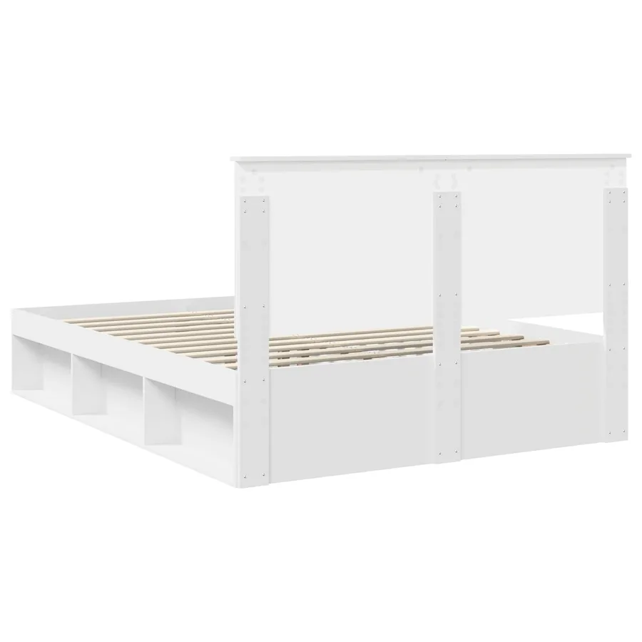 Cadre de lit Blanc 150 x 200 cm Bois de pin massif - 9