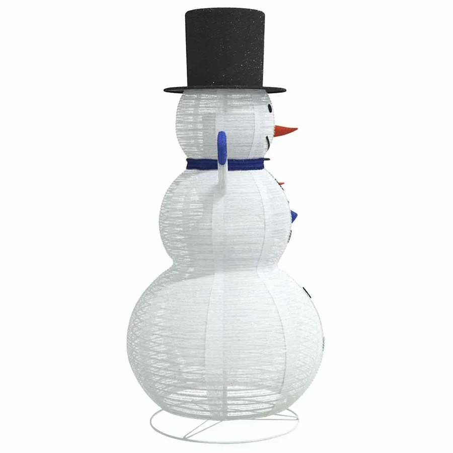 Famille de Bonhommes de Neige de Noël 3 pcs Blanc chaud tissu - 7