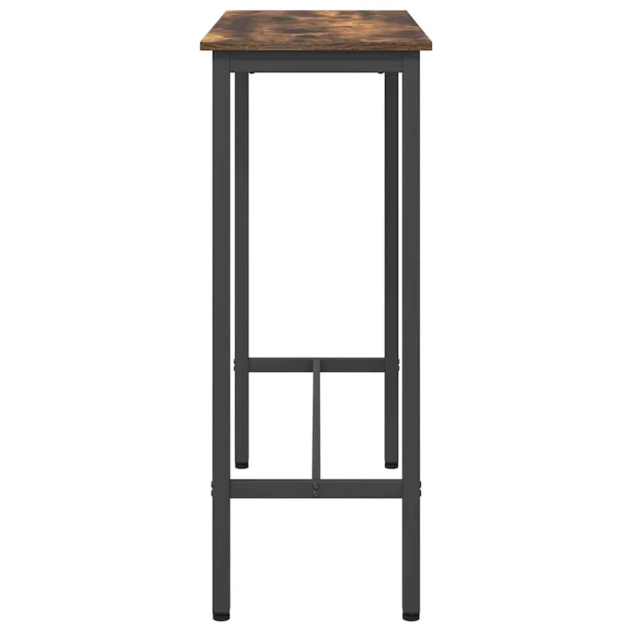 table Chêne fumé 100 x 40 x 100,5 cm Bois d'ingénierie et acier - 6