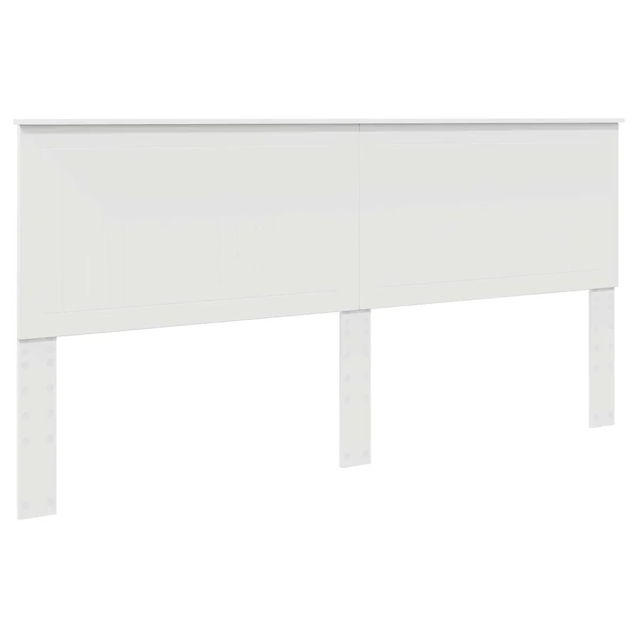 Cadre de lit Blanc 200 x 200 cm Bois de pin massif - 6