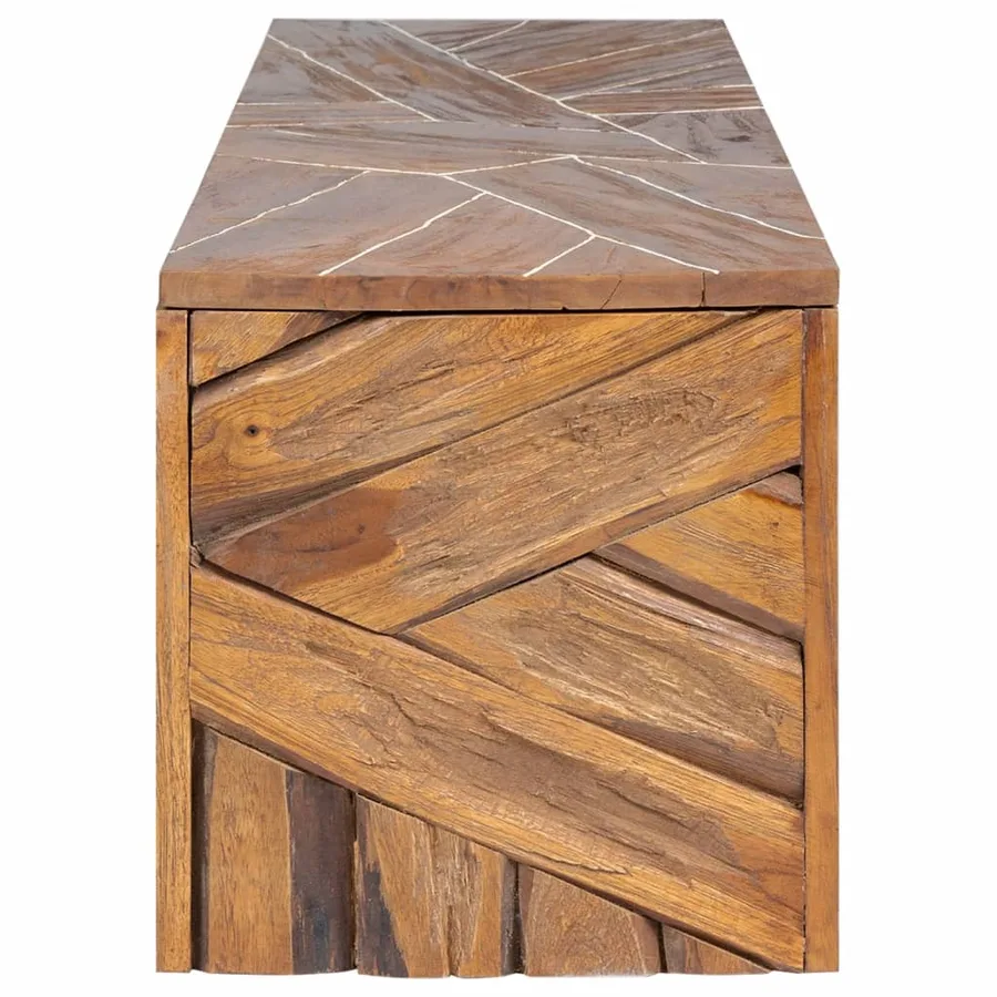 Meuble TV 110x60x38 cm Bois de teck massif - 3