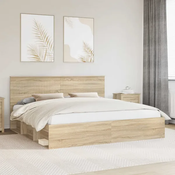 Cadre de lit Sonoma 200 x 200 cm Bois de pin massif