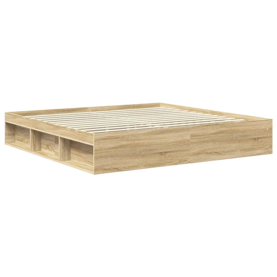Cadre de lit Sonoma 200 x 200 cm Bois de pin massif - 5