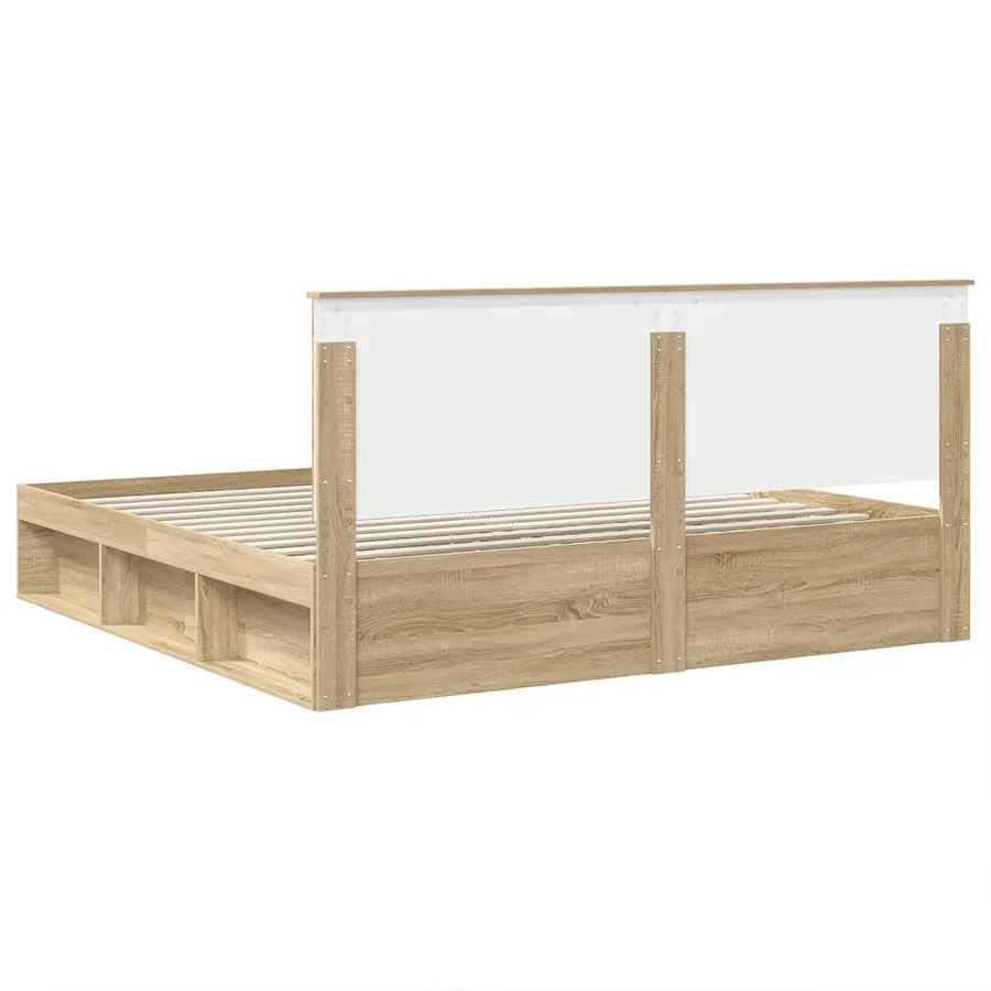 Cadre de lit Sonoma 200 x 200 cm Bois de pin massif - 9