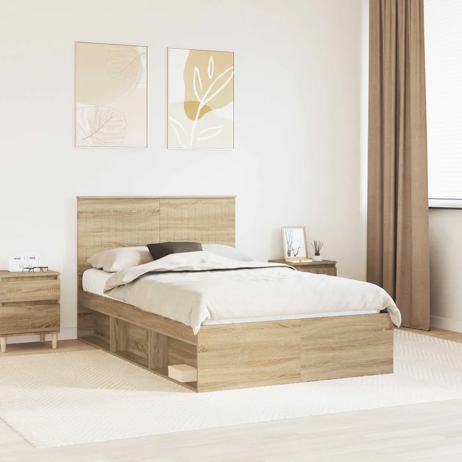 Cadre de lit Sonoma 120 x 190 cm Bois de pin massif