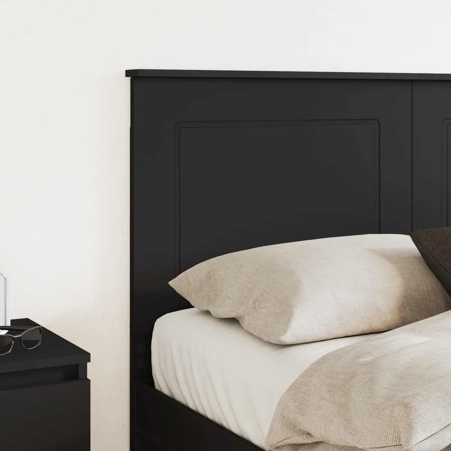 Tête de lit Chêne Noir 100 cm Bois d’ingénierie - 3