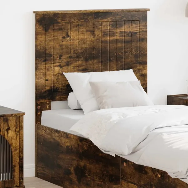 Tête de lit avec tête de lit Chêne fumé 75 cm Bois d'ingénierie