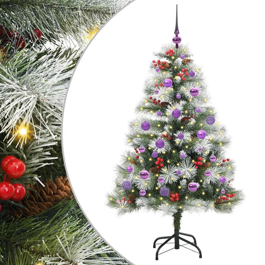 Sapin de Noël artificiel Vert et blanc 150 cm - 2