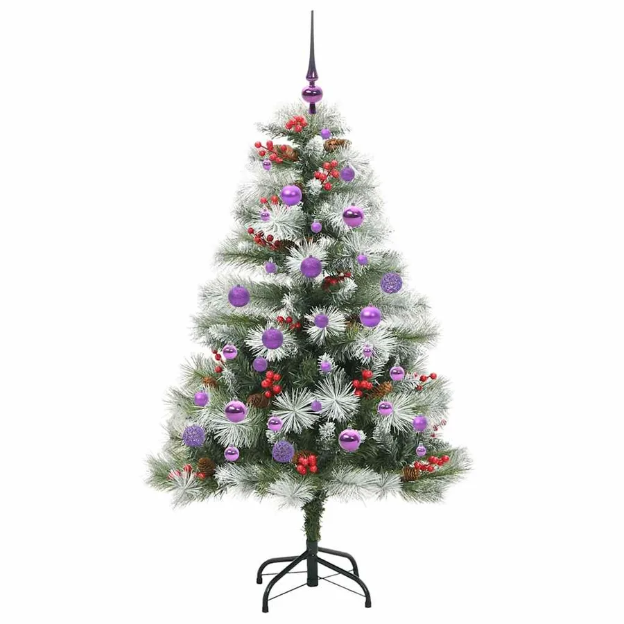 Sapin de Noël artificiel Vert et blanc 150 cm - 4