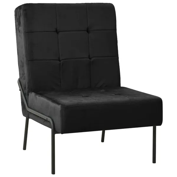 Chaise de relaxation 65x79x87 cm Noir Velours