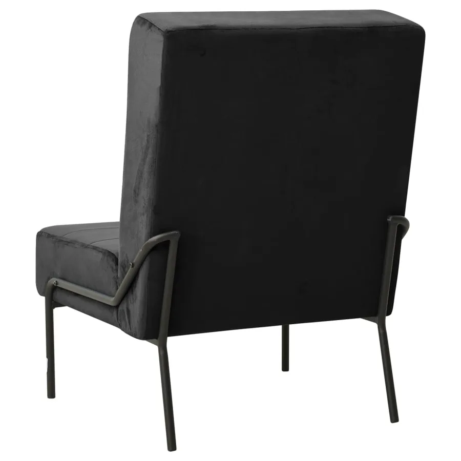 Chaise de relaxation 65x79x87 cm Noir Velours - 4