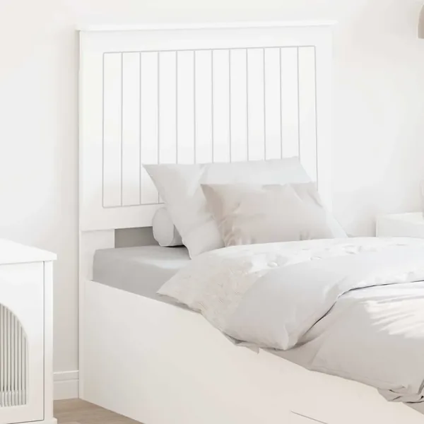 Tête de lit avec tête de lit Blanc 75 cm Bois d'ingénierie
