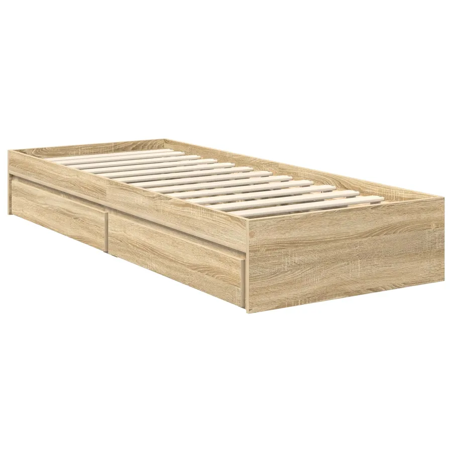 Lit de Rangement Chêne Sonoma 75 x 190 cm Bois d'ingénierie - 6