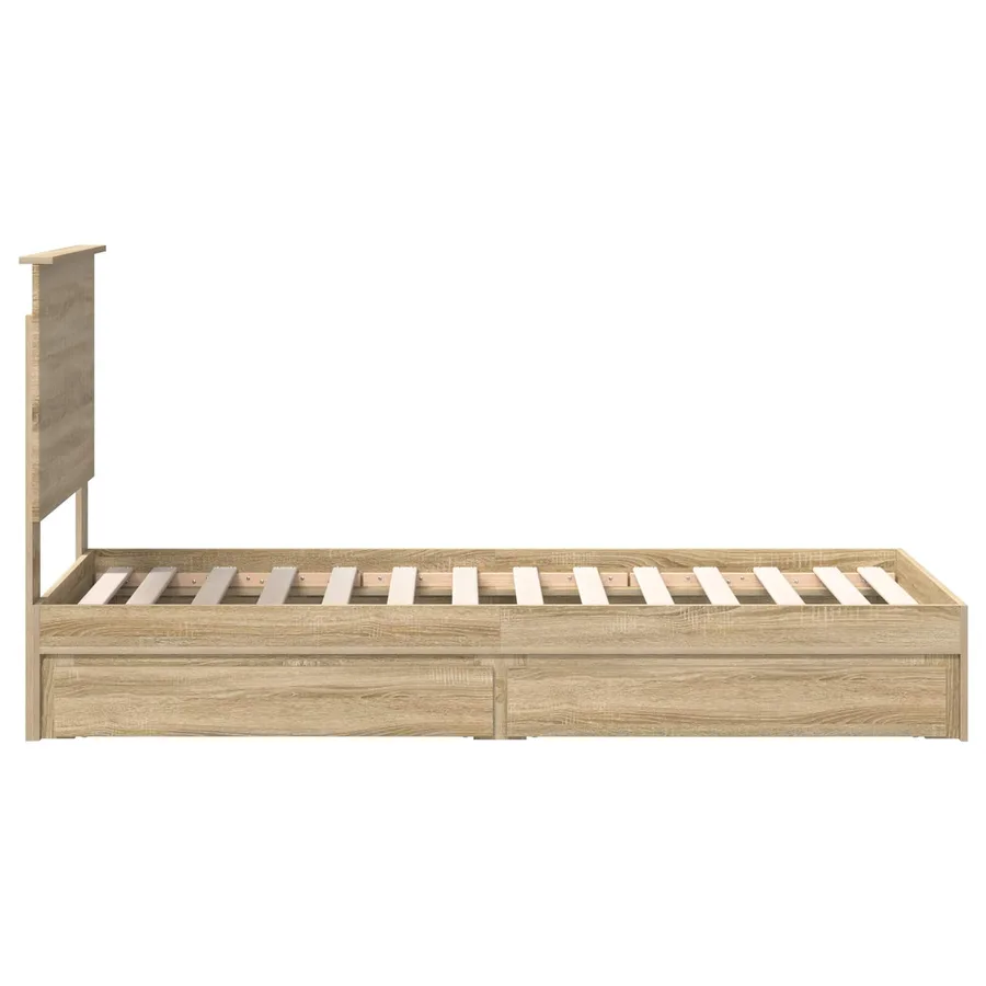 Lit de Rangement Chêne Sonoma 75 x 190 cm Bois d'ingénierie - 9
