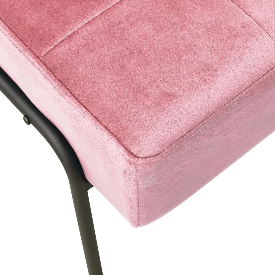 Chaise de relaxation 65x79x87 cm Rose Velours - 5