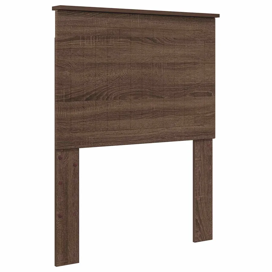 Cadre de lit Chêne brun 75 x 190 cm Bois de pin massif - 6