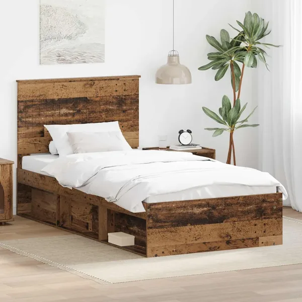 Cadre de lit Bois ancien 100 x 200 cm Bois de pin massif