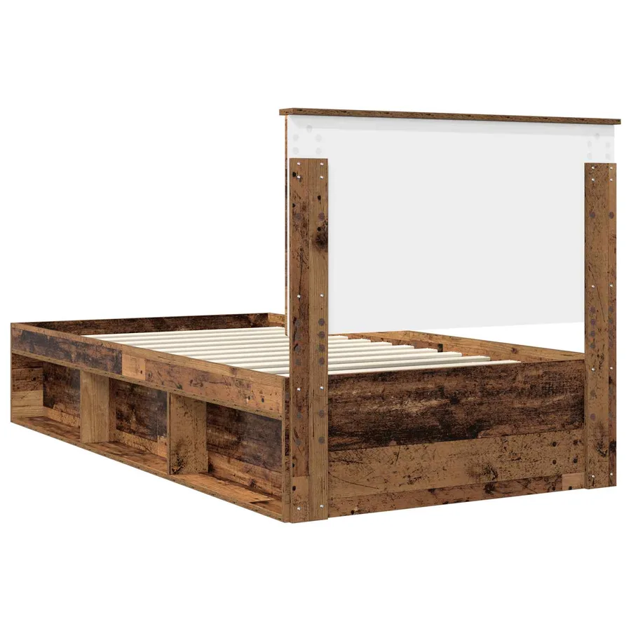 Cadre de lit Bois ancien 100 x 200 cm Bois de pin massif - 9