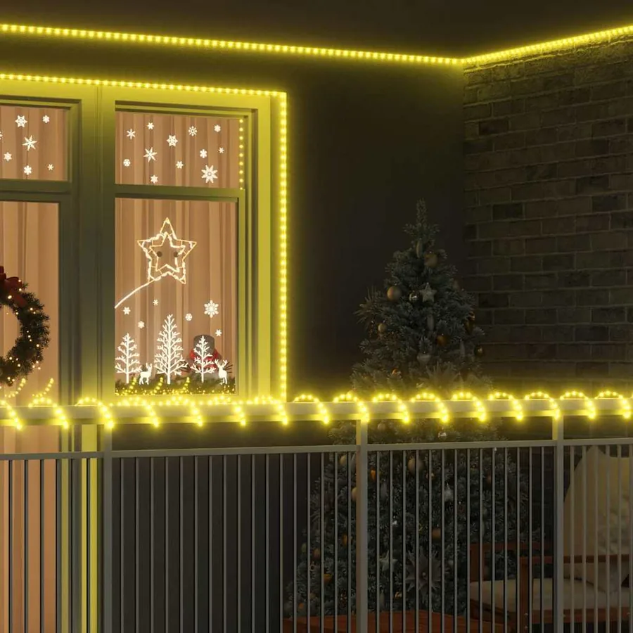 Lumière en corde avec 1200 LED Blanc chaud 50 m PVC