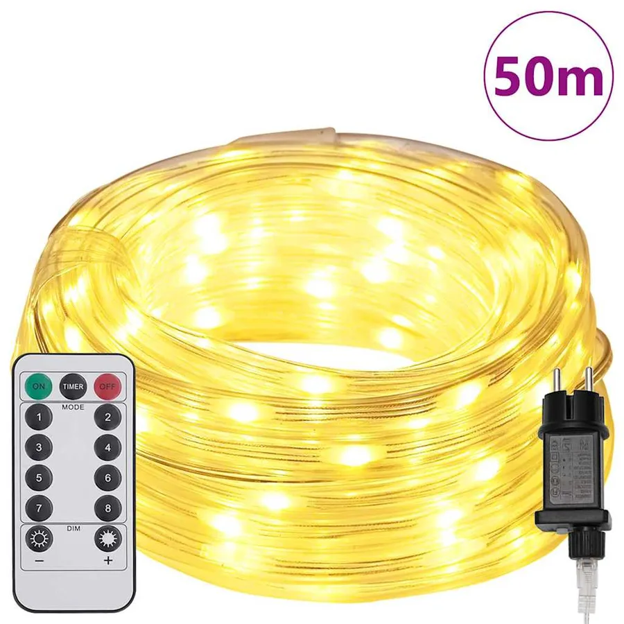 Lumière en corde avec 1200 LED Blanc chaud 50 m PVC - 3
