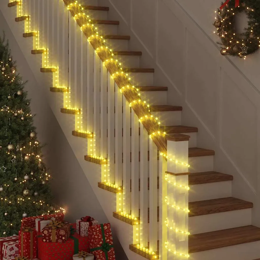 Lumière en corde avec 1200 LED Blanc chaud 50 m PVC - 4