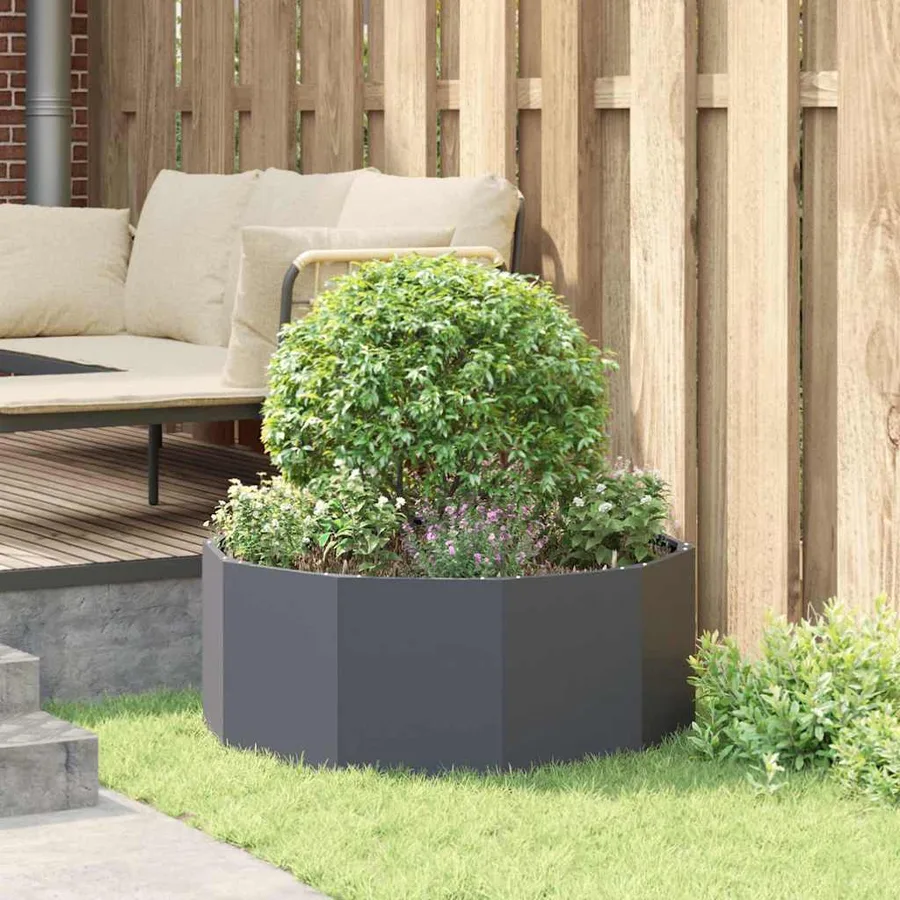 Jardinière Anthracite 90 x 90 x 35 cm Acier - 4