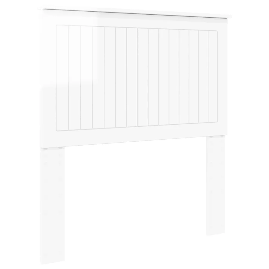 Tête de lit Blanc Brillant 90 cm Bois d'ingénierie - 2