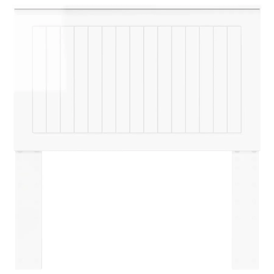 Tête de lit Blanc Brillant 90 cm Bois d'ingénierie - 4