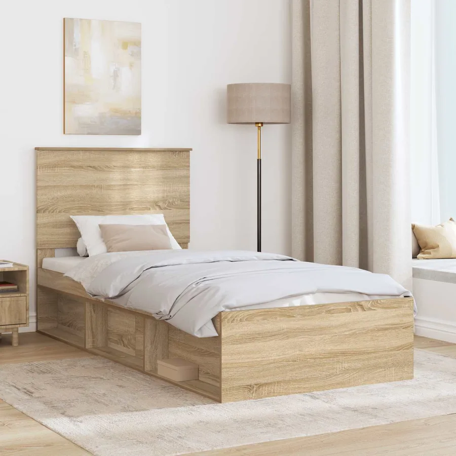 Cadre de lit Sonoma 100 x 200 cm Bois de pin massif - 3