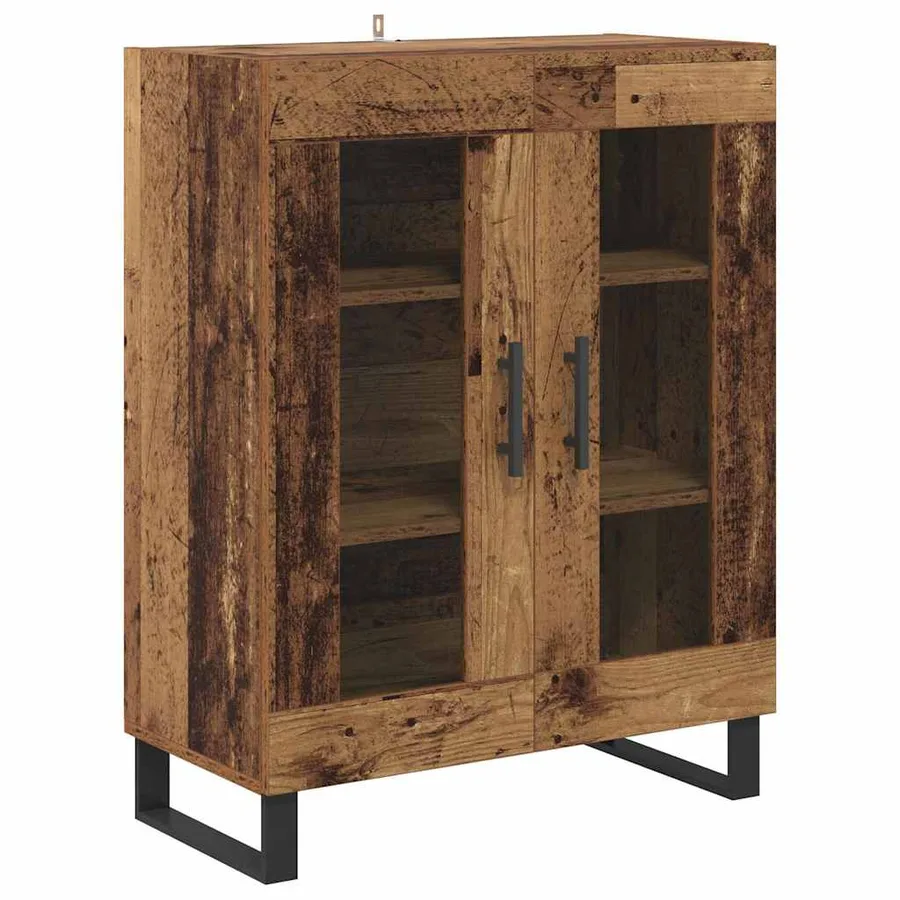 Haut Armoire 2 pcs Bois Ancien 69,5 x 34 x 180 cm - 6