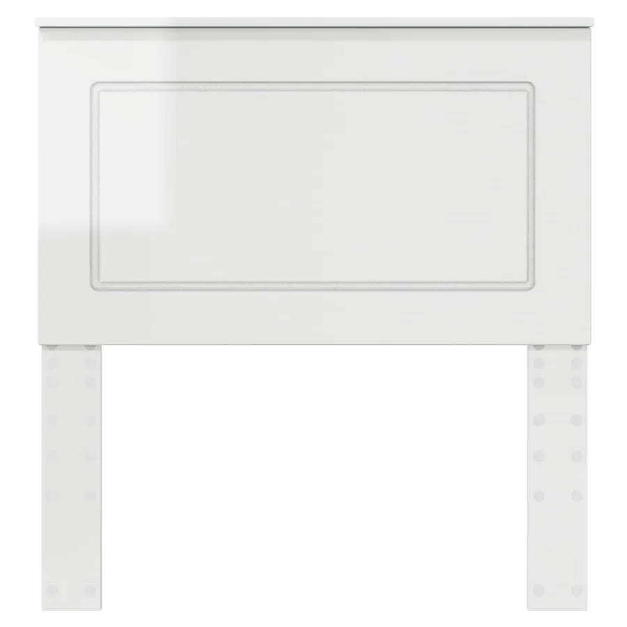 Tête de lit Blanc Brillant 100 cm Bois d’ingénierie - 4