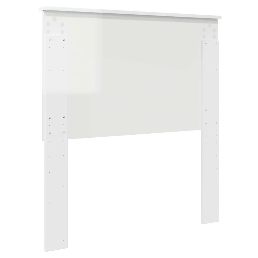Tête de lit Blanc Brillant 100 cm Bois d’ingénierie - 6