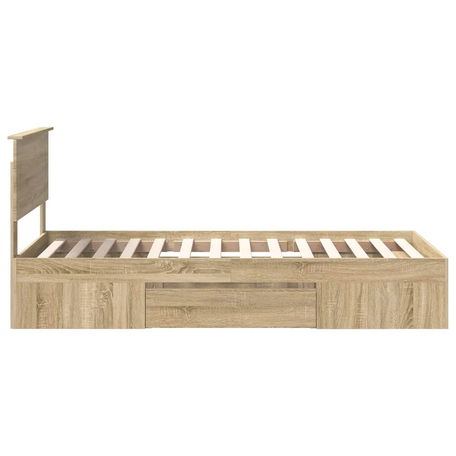 Cadre de lit Chêne Sonoma 90 x 200 cm Bois d'ingénierie - 9