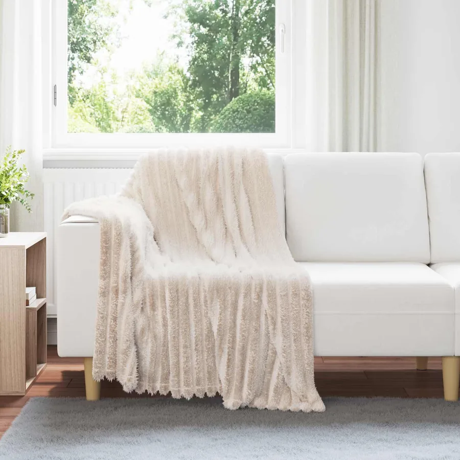 Jeté Beige 150 x 130 cm Toison