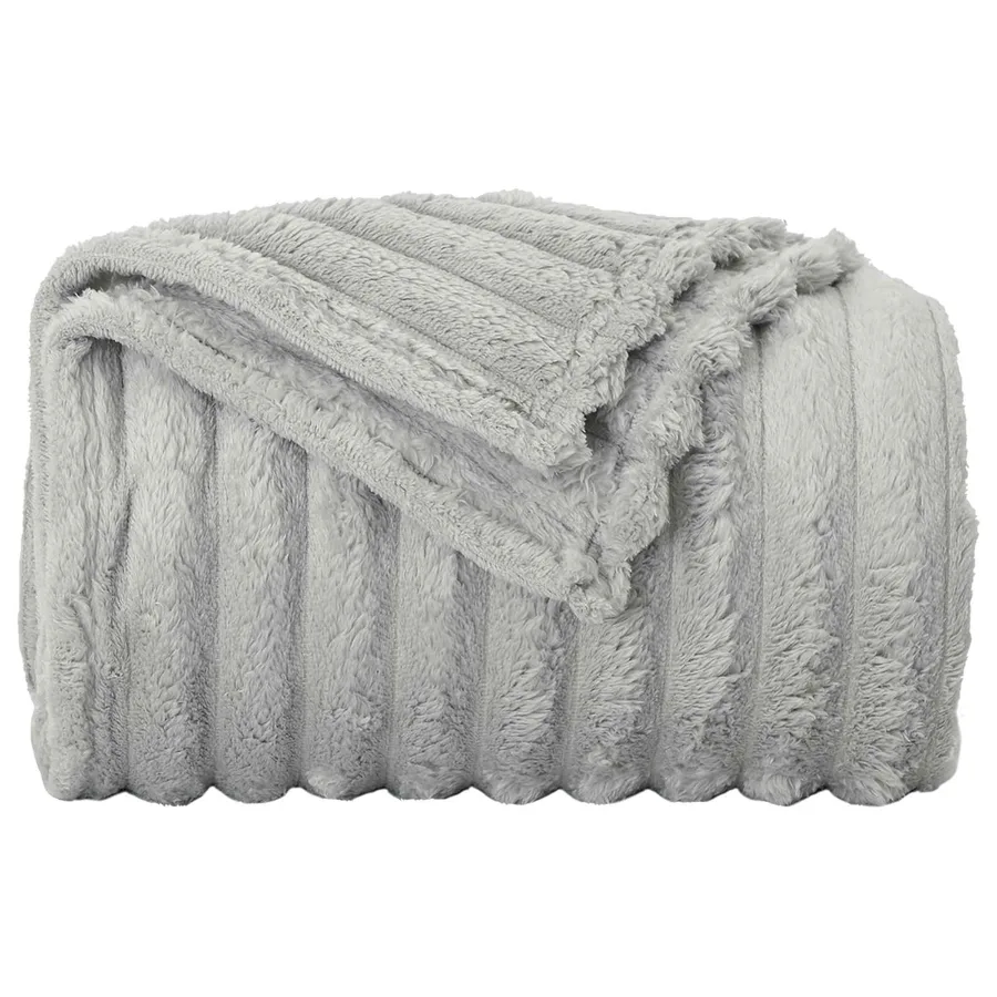 Couvertures à jeter 6 pcs Gris 150 x 130 cm Toison - 5