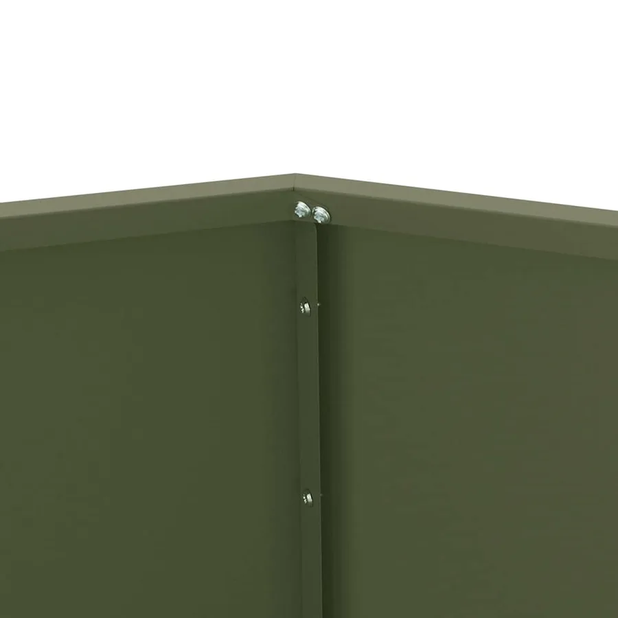 Jardinière Vert olive 75 x 75 x 60 cm Acier - 7