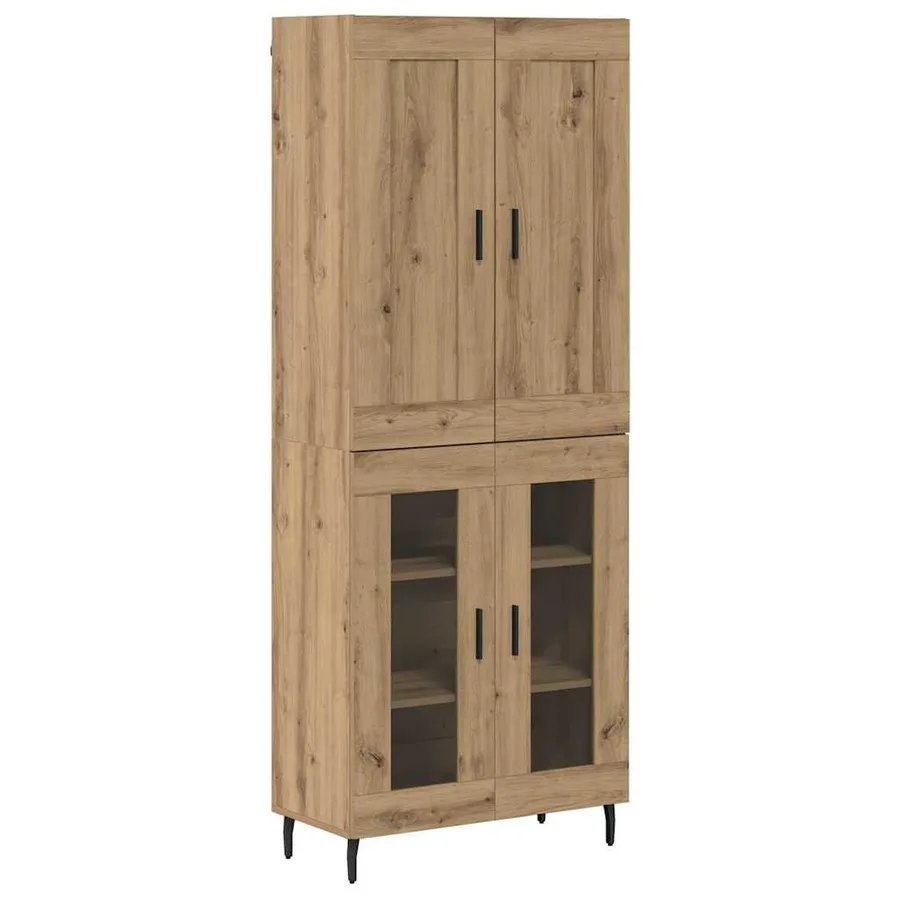 Haut Armoire 2 pcs Chêne artisanal 69,5 x 34 x 180 cm - 2