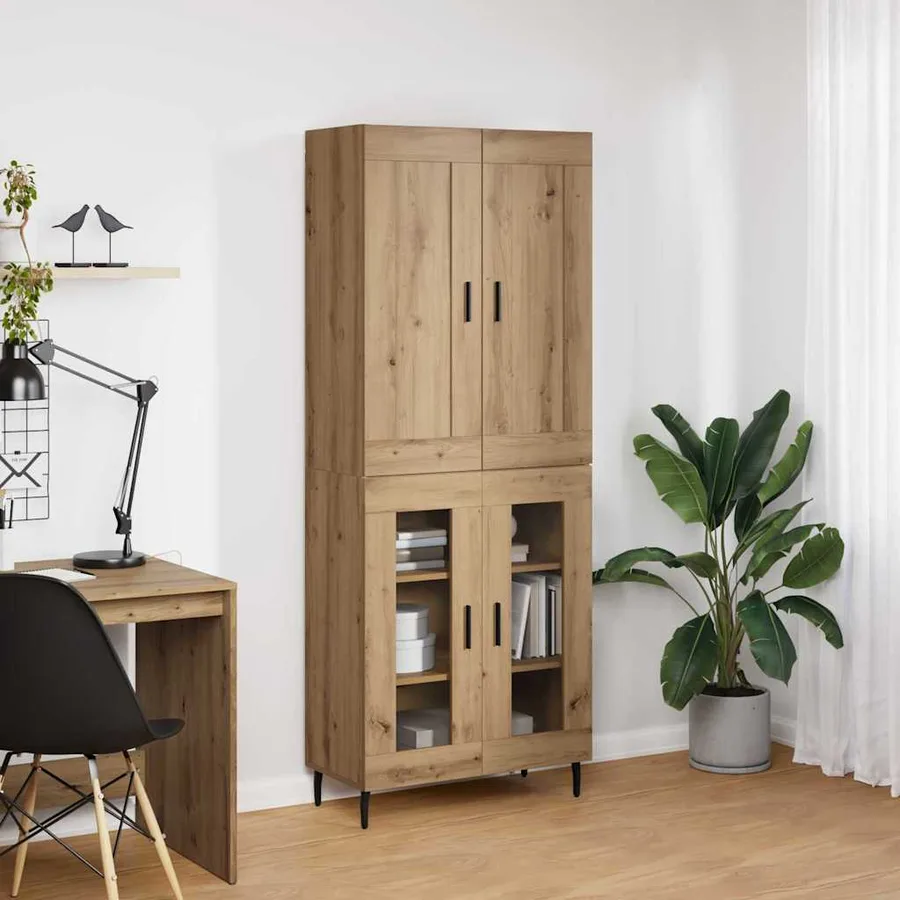 Haut Armoire 2 pcs Chêne artisanal 69,5 x 34 x 180 cm - 4