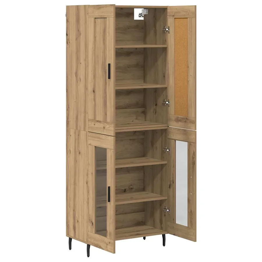 Haut Armoire 2 pcs Chêne artisanal 69,5 x 34 x 180 cm - 7