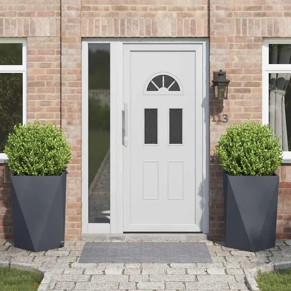 Jardinière 2 pc Anthracite 50 x 50 x 75 cm Acier
